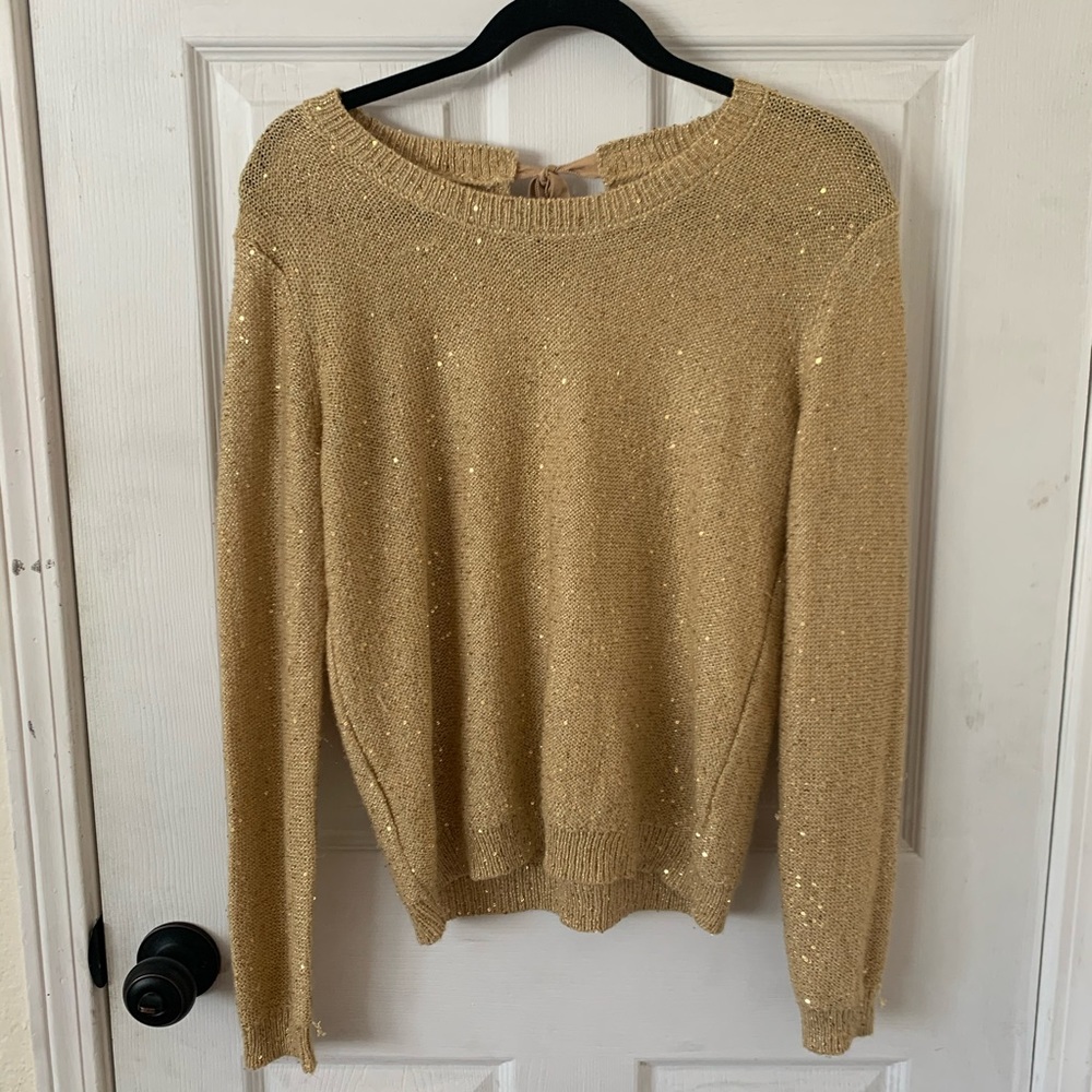 Gold Sequin Sweater